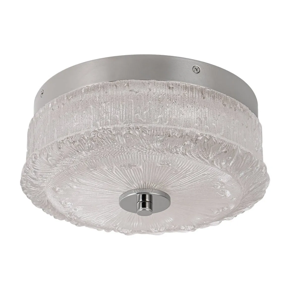 Decorative Clear Glazed Glass Round LED Ceiling Light