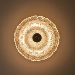 Decorative Clear Glazed Glass Round LED Ceiling Light