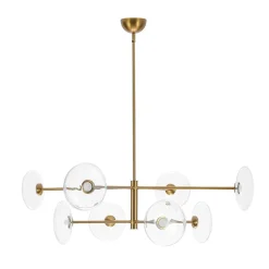 Designer Dimmable LED 8-light Glass Tiered Sputnik Chandelier