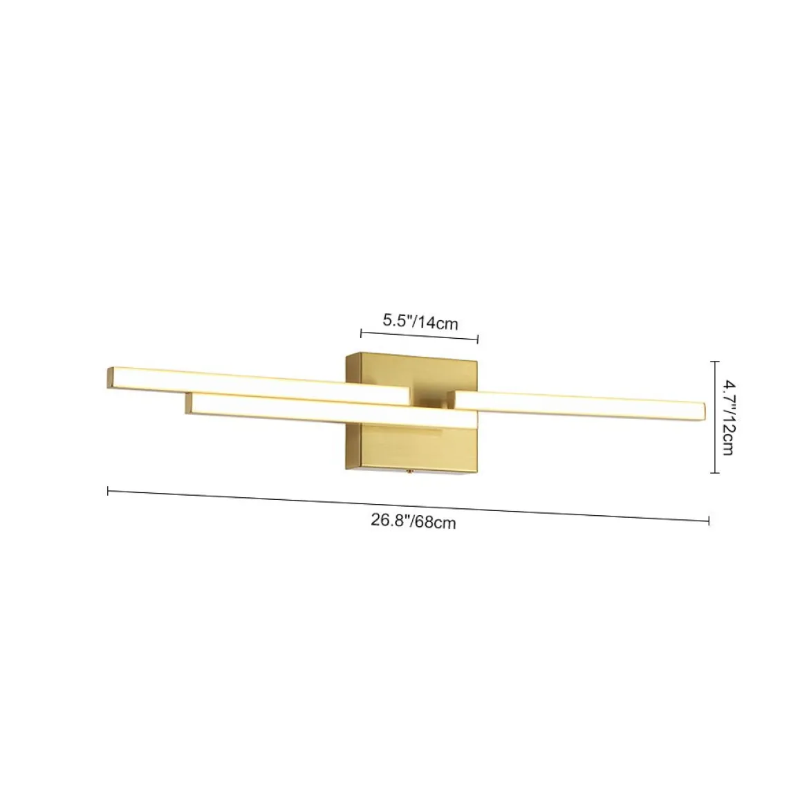 Designer 3-Light Tetris Linear Dimmable LED Vanity Wall Sconce