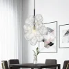 Dimmable Cluster Ribbed Glass Bubble Chandelier Pendant Light