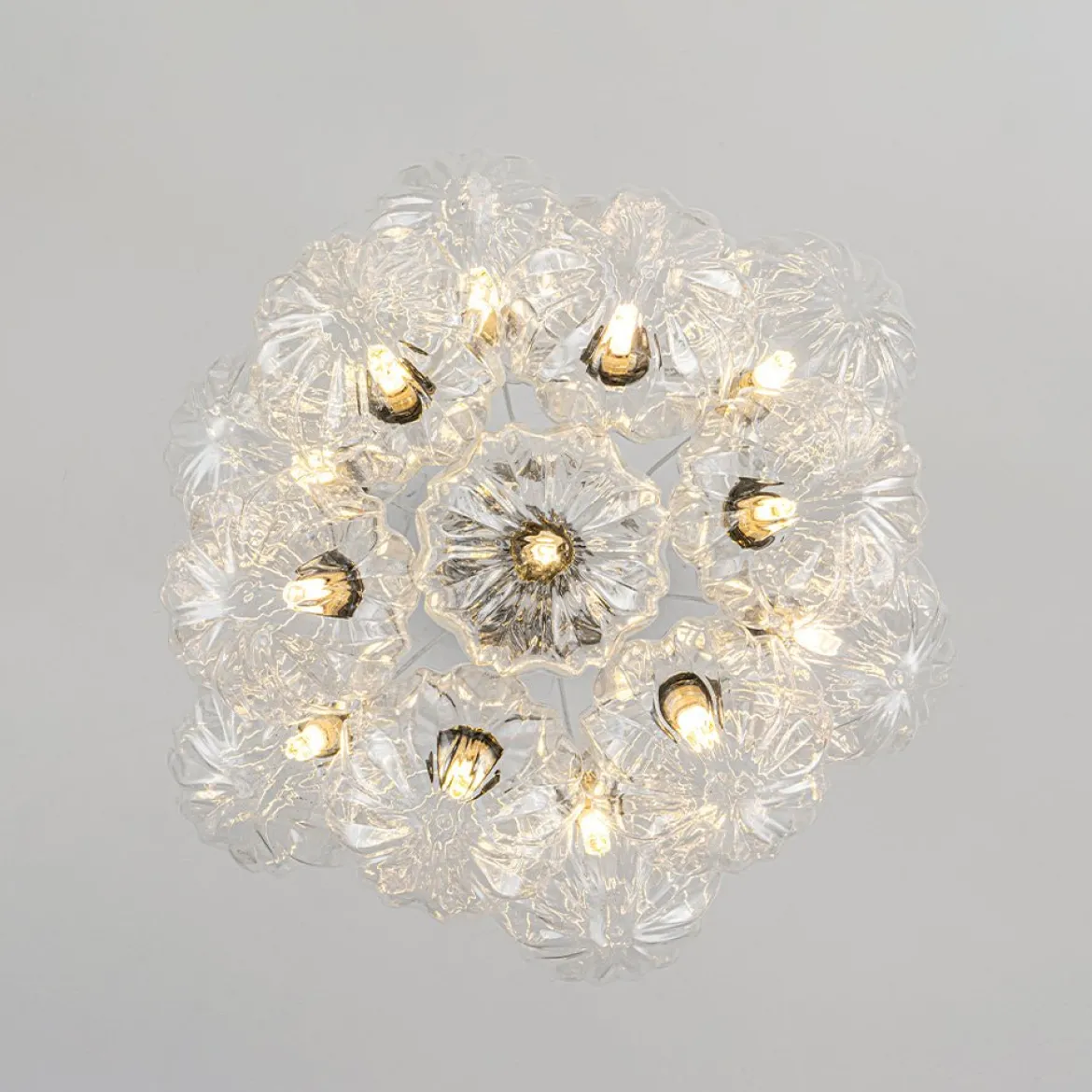 Dimmable Cluster Sculpture Texture Glass Globe Bubble Chandelier