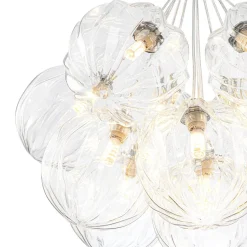 Dimmable Cluster Sculpture Texture Glass Globe Bubble Chandelier
