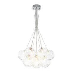 Dimmable Cluster Sculpture Texture Glass Globe Bubble Chandelier