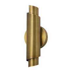 Dimmable LED Aged Brass Up Down Metal Tube Wall Sconce