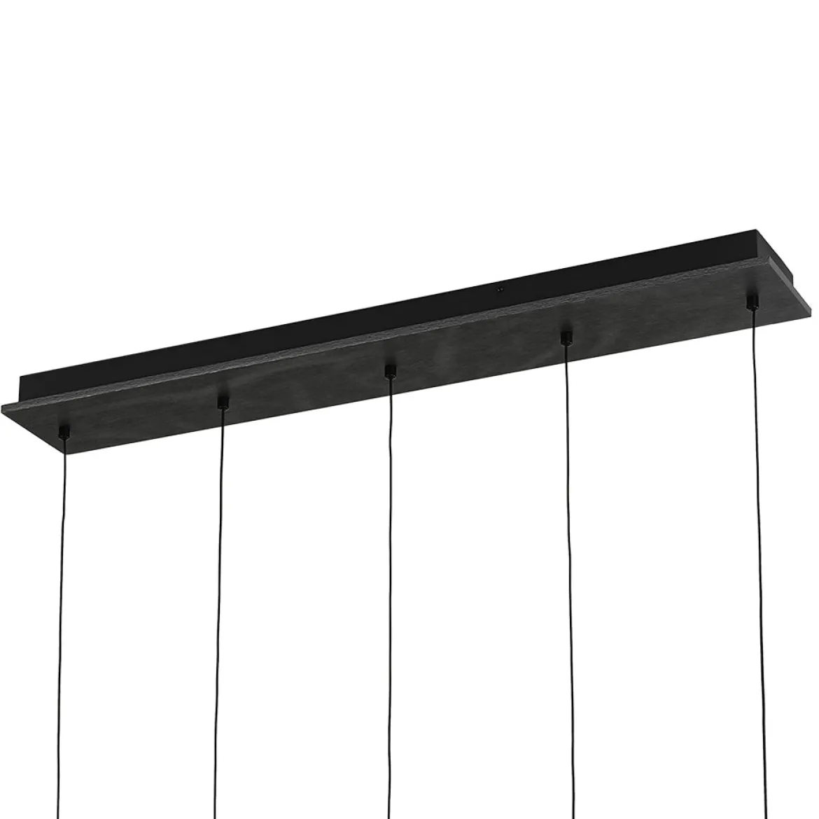 Dimmable LED Frosted Ribbed Glass Globe 5-Light Linear Island Pendant
