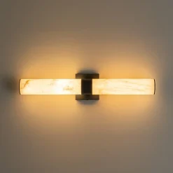 Dimmable LED Marble Tube Linear Bathroom Wall Sconce