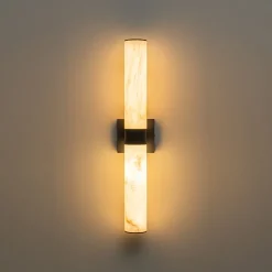 Dimmable LED Marble Tube Linear Bathroom Wall Sconce