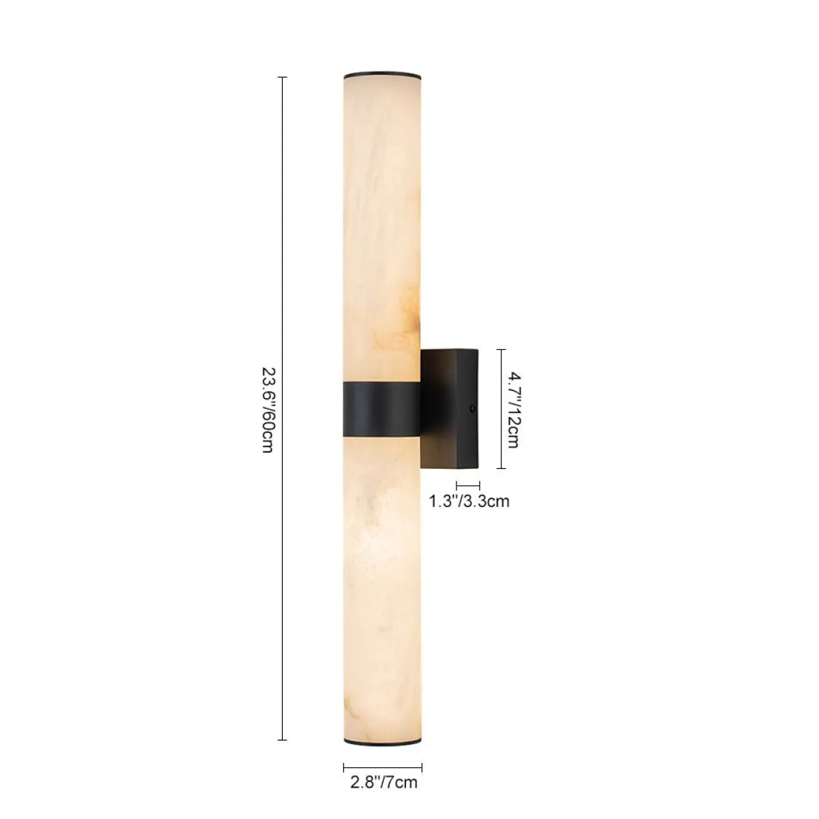 Dimmable LED Marble Tube Linear Bathroom Wall Sconce