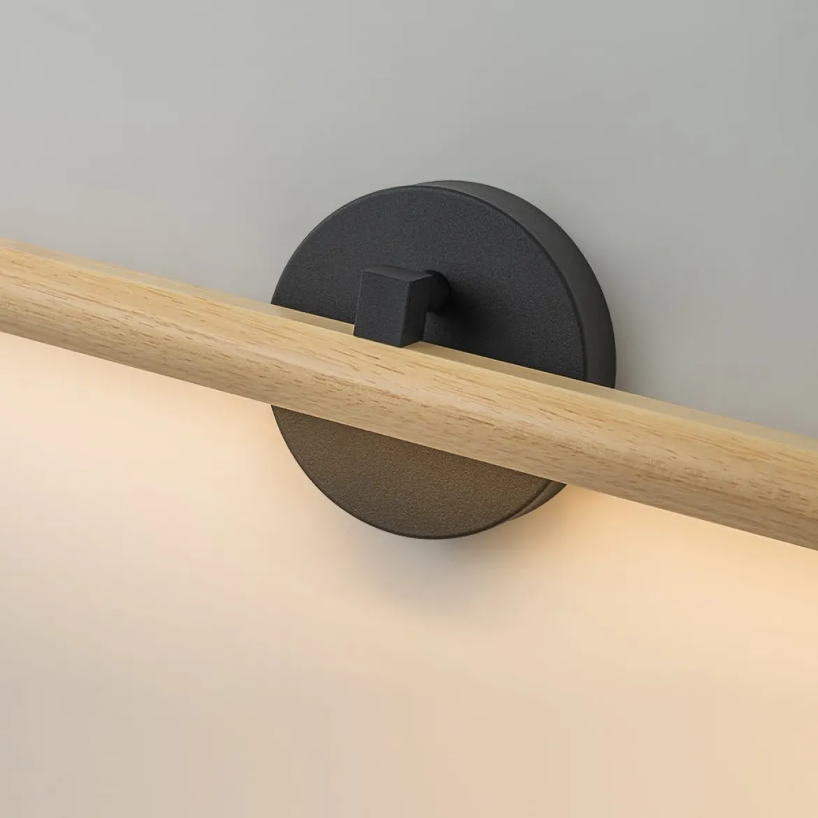 Dimmable LED Rotatable Linear Wooden Vanity Sconce Picture Light