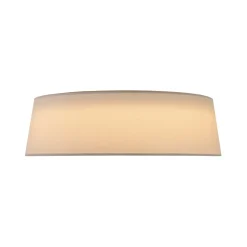 Dimmable LED White Fabric Milky Glass Drum Ceiling Light