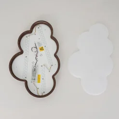 Dimmable LED Wood Accented Cloud Kids Ceiling Light