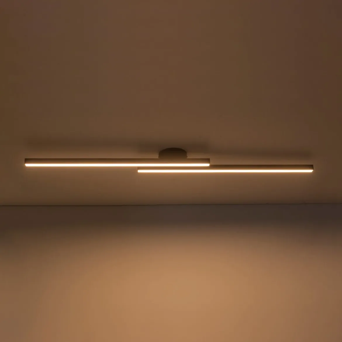 Dimmable 2-Light Long Strip Linear LED Flush Mount