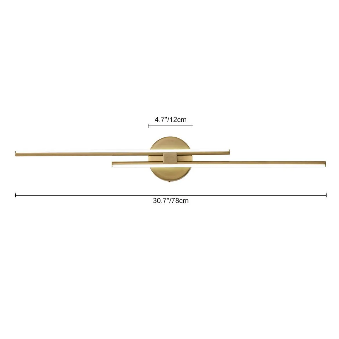Dimmable Modern 2-Light Linear LED Wall Sconce Vanity Light