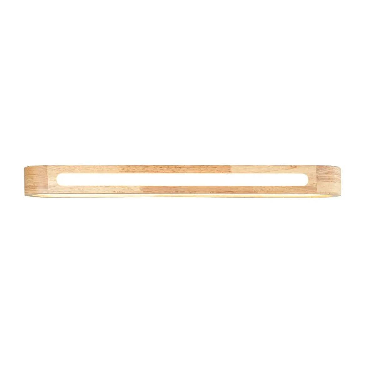 Farmhouse Dimmable LED Wood Oval Flush Mount Light