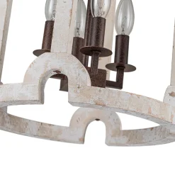 Farmhouse Wood Cylinder Pendant Light