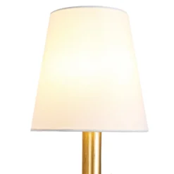 French Country 1-Light Fabric Conical Vanity Wall Sconce