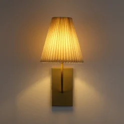 French Elegant 1-Light Pleated Fabric Wall Lamp
