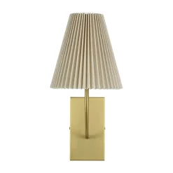 French Elegant 1-Light Pleated Fabric Wall Lamp