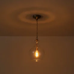 French Farmhouse 1-Light Glass Bell Kitchen Pendant Light
