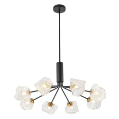 Funky Eclectic Frozen Icy Style Black Sputnik Chandelier