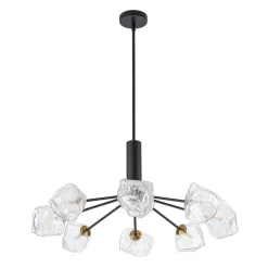Funky Eclectic Frozen Icy Style Black Sputnik Chandelier