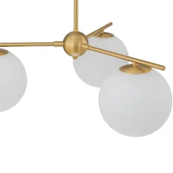Funky Linear Sputnik Opal Glass Globe Tier Bubble Chandelier