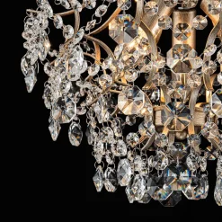 Glam Bloom Draped Crystal Accented Semi Flush Mount