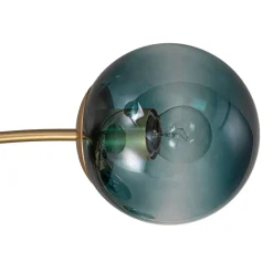 Glam Bloom 12-Light Blue Glass Bubble Semi Flush Chandelier