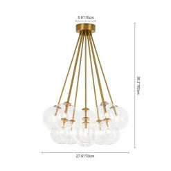 Glam Bouquet Cluster Glass Globe Bubble Ceiling Chandelier