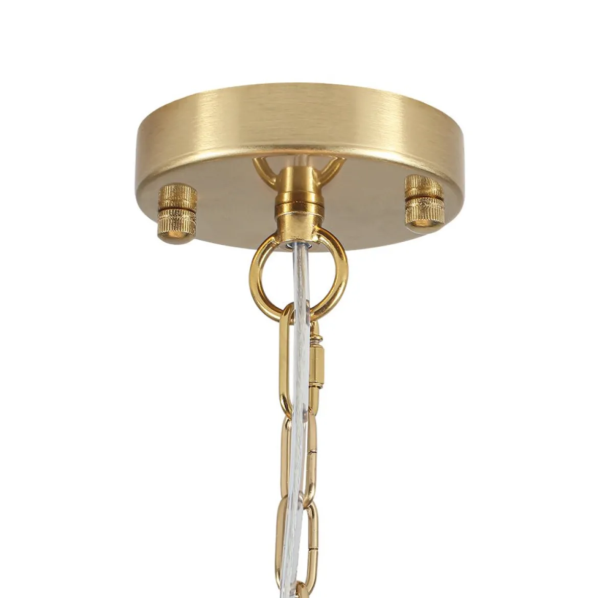 Glam Brass Ribbed Glass Floral Round Basket Chandelier