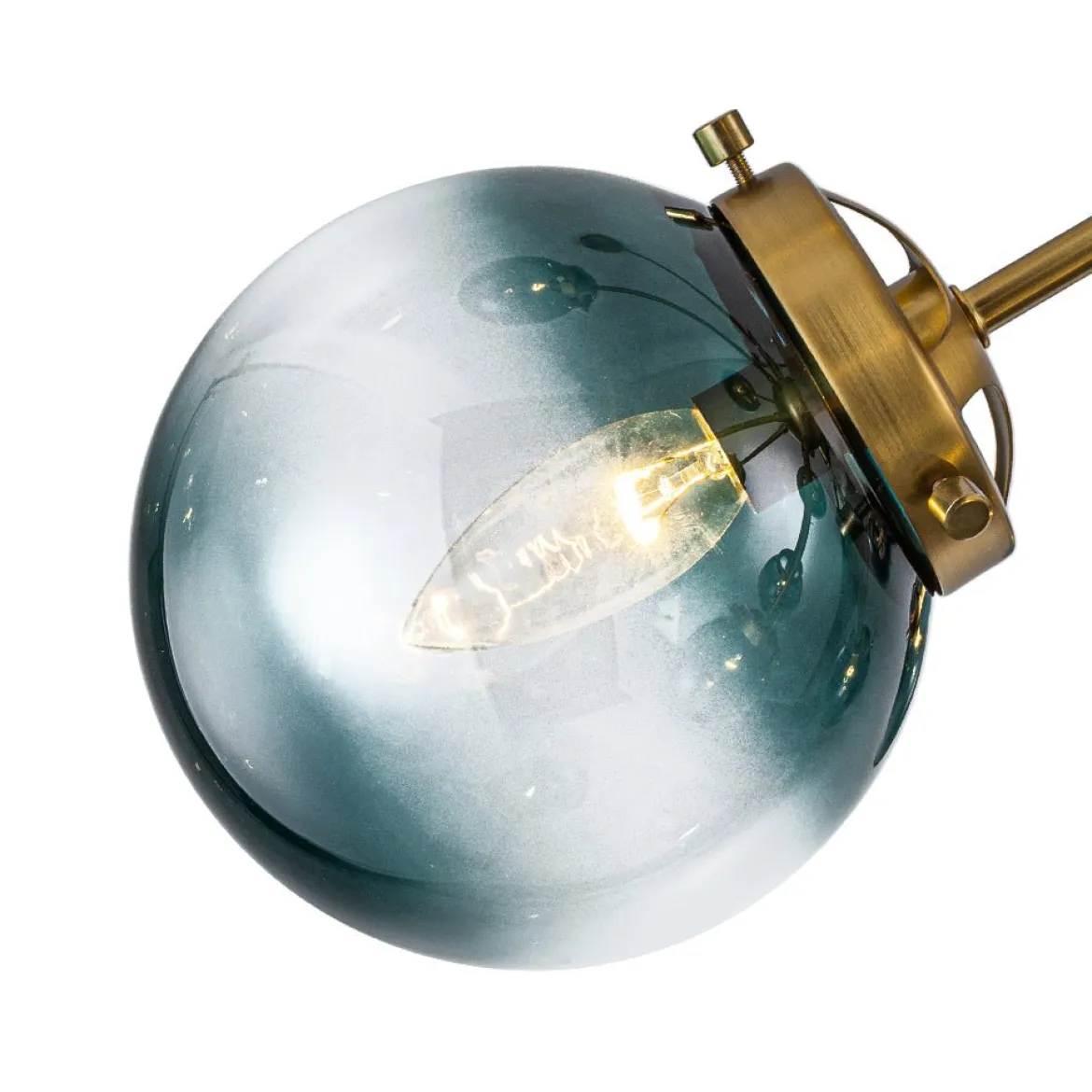 Glam 12-light Blue Glass Globe Sputnik Bubble Chandelier