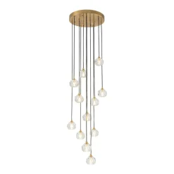 Glam 12-Light Cluster Cutting Crystal Pendant Chandelier
