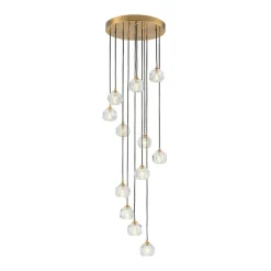 Glam 12-Light Cluster Cutting Crystal Pendant Chandelier