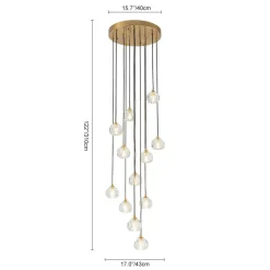 Glam 12-Light Cluster Cutting Crystal Pendant Chandelier