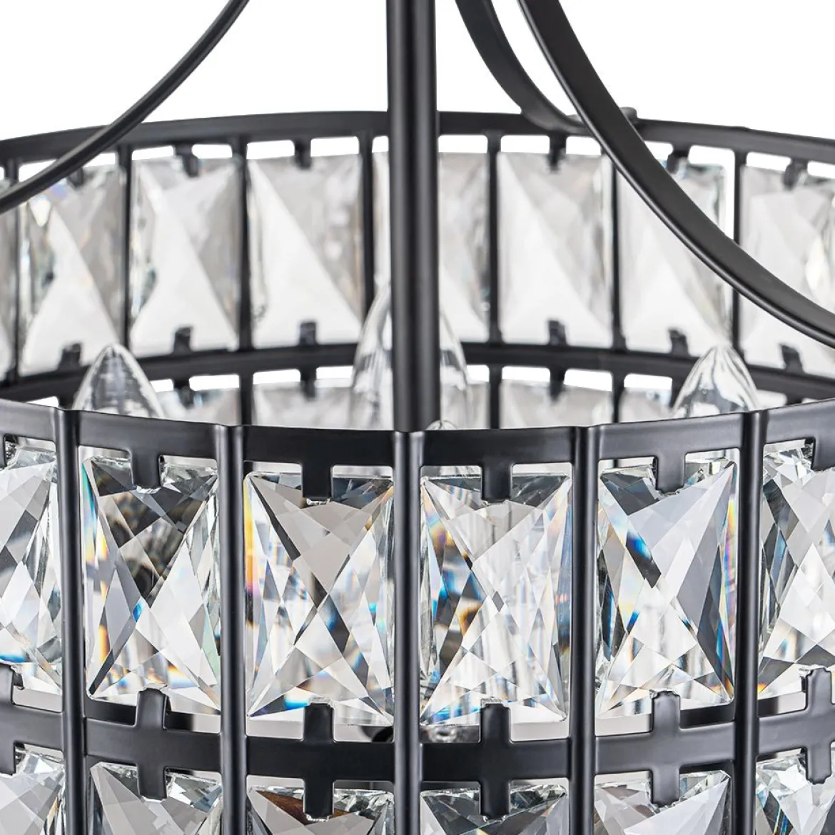 Glam 4-Light Drum Crystal Ceiling Light