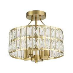 Glam 4-Light Drum Crystal Ceiling Light