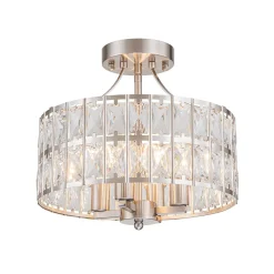 Glam 4-Light Drum Crystal Ceiling Light