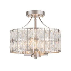 Glam 4-Light Drum Crystal Ceiling Light
