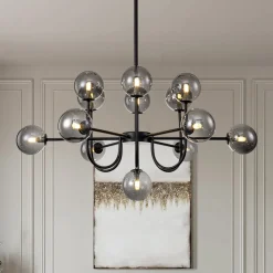 Glam 13-Light Sputnik Glass Globe Bubble Chandelier