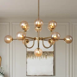 Glam 13-Light Sputnik Glass Globe Bubble Chandelier