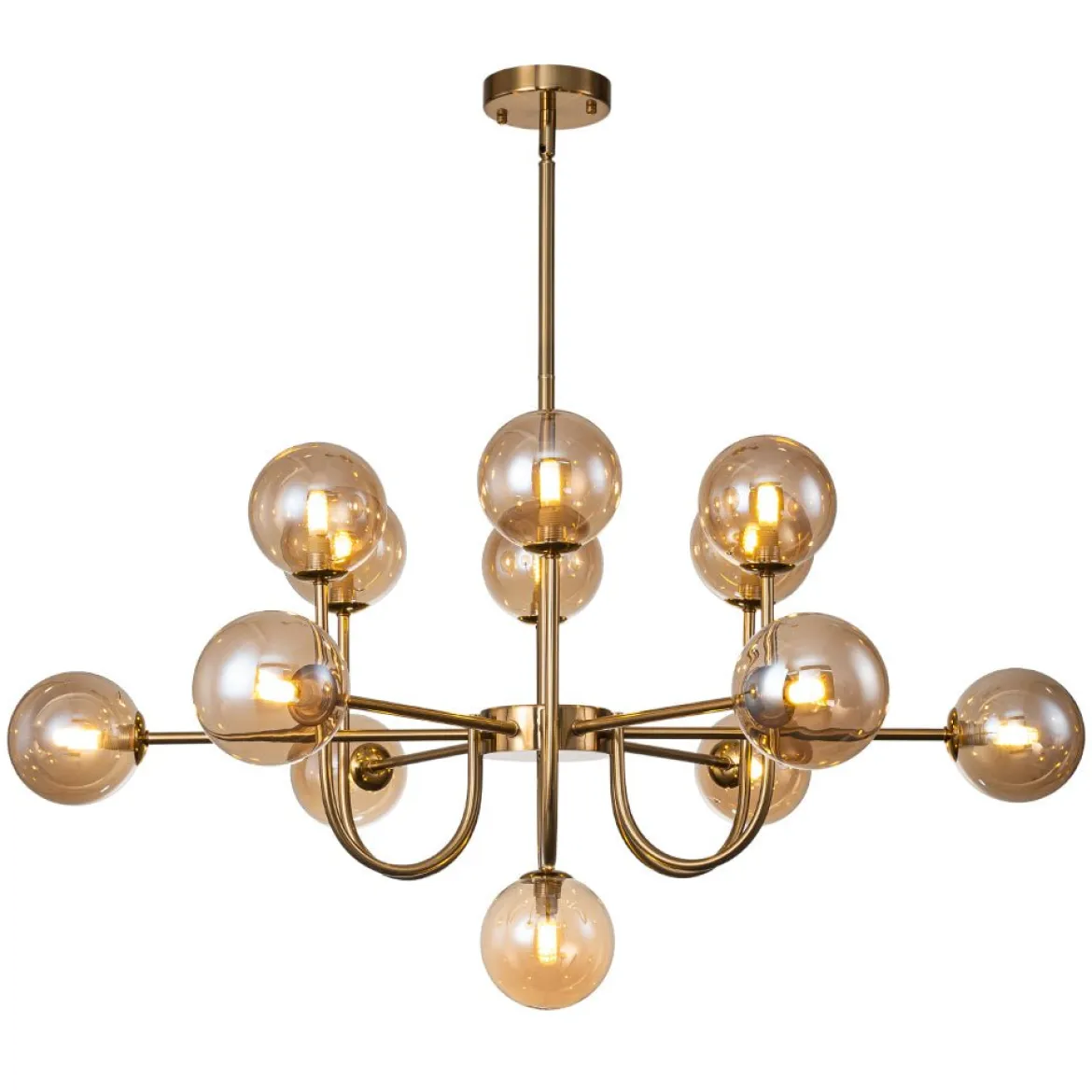 Glam 13-Light Sputnik Glass Globe Bubble Chandelier