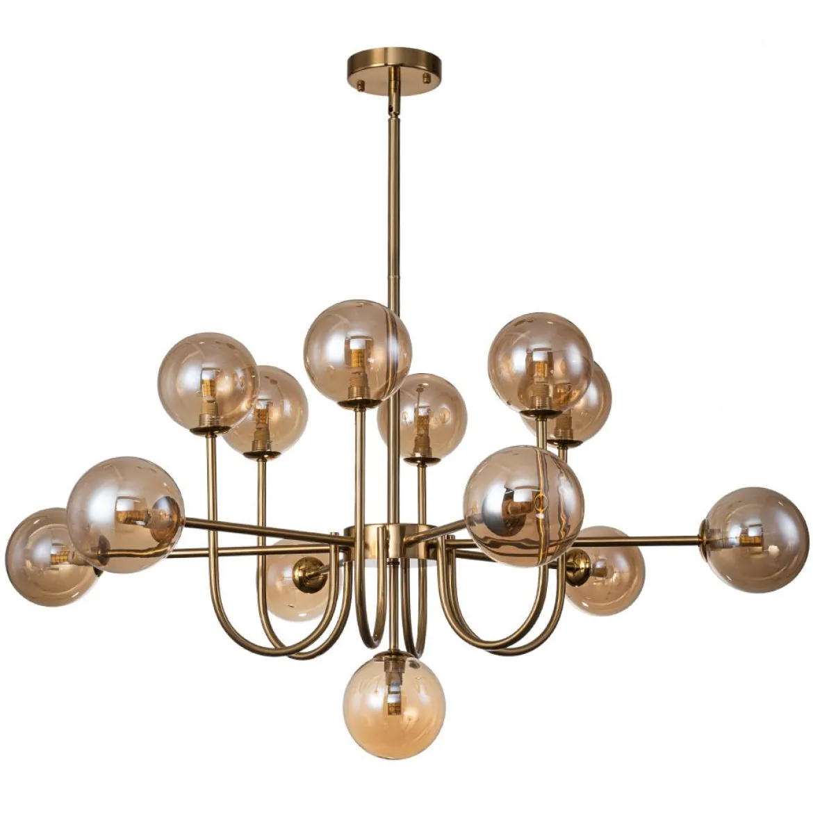 Glam 13-Light Sputnik Glass Globe Bubble Chandelier