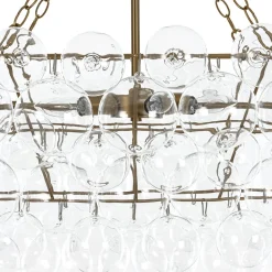 Glam 8-Light Tiered Clear Glass Bubble Island Chandelier