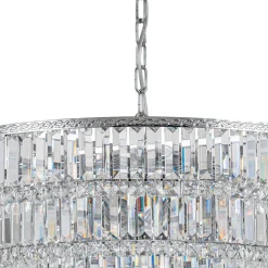 Glam Luxe Chrome 5-Tier Crystal Round Chandelier