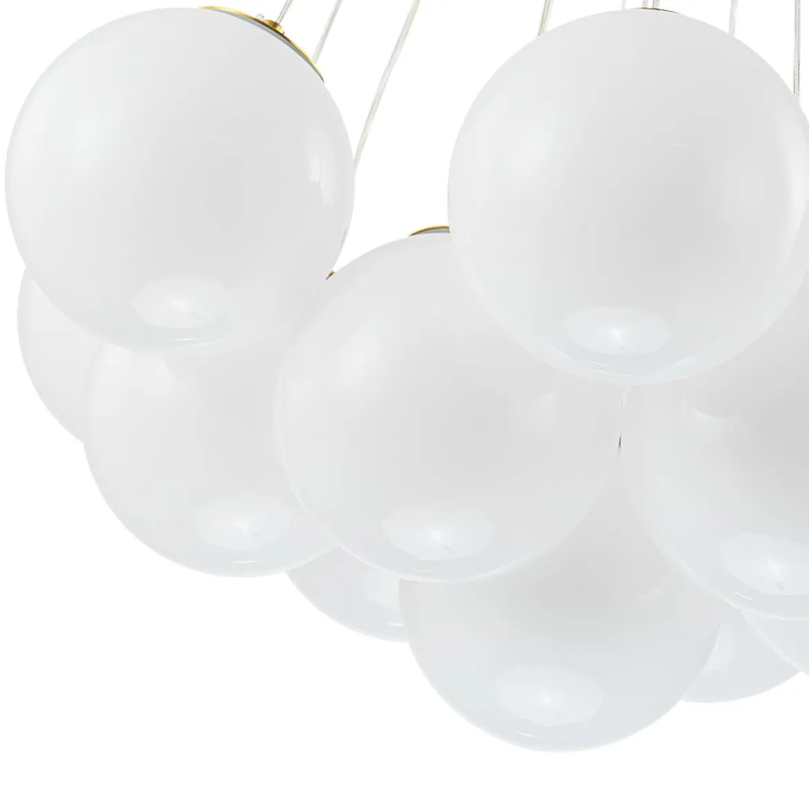 Glam Shine Opal Glass Globe Cluster Bubble Chandelier