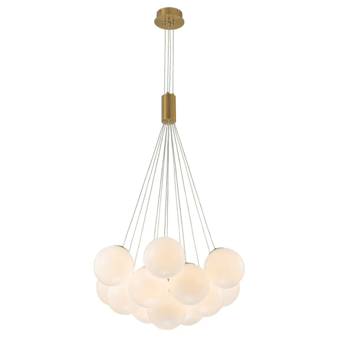 Glam Shine Opal Glass Globe Cluster Bubble Chandelier