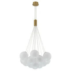 Glam Shine Opal Glass Globe Cluster Bubble Chandelier
