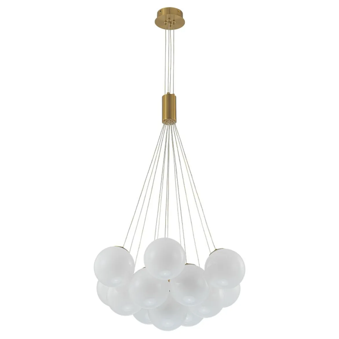 Glam Shine Opal Glass Globe Cluster Bubble Chandelier