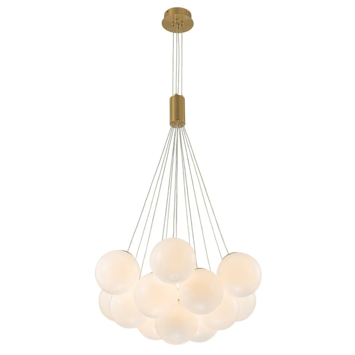 Glam Shine Opal Glass Globe Cluster Bubble Chandelier